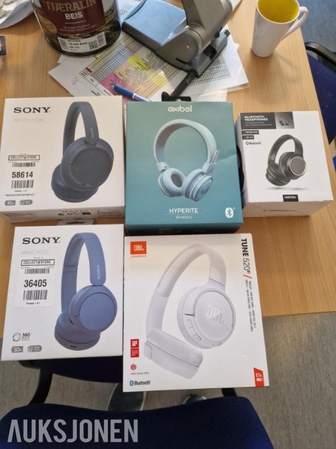 Hodetelefoner *uten minstepris* Sony, JBL, Linocell, Exibel Hyperite